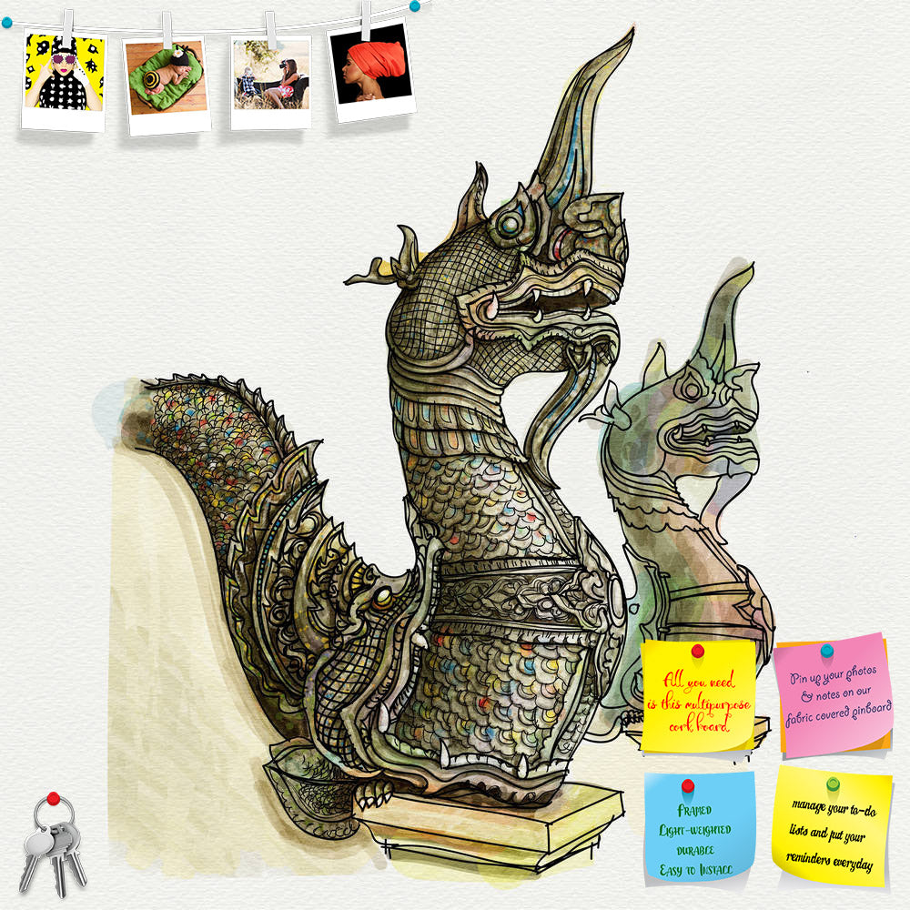 ArtzFolio Naga Temple In Chiangmai Thailand Printed Bulletin Board Notice Pin Board Soft Board | Frameless-Bulletin Boards Frameless-AZSAO14882277BLB_FL_L-Image Code 5001425 Vishnu Image Folio Pvt Ltd, IC 5001425, ArtzFolio, Bulletin Boards Frameless, Places, Vintage, Fine Art Reprint, naga, temple, in, chiangmai, thailand, printed, bulletin, board, notice, pin, soft, frameless, pin up board, push pin board, extra large cork board, big pin board, notice board, small bulletin board, cork board, wall notice b