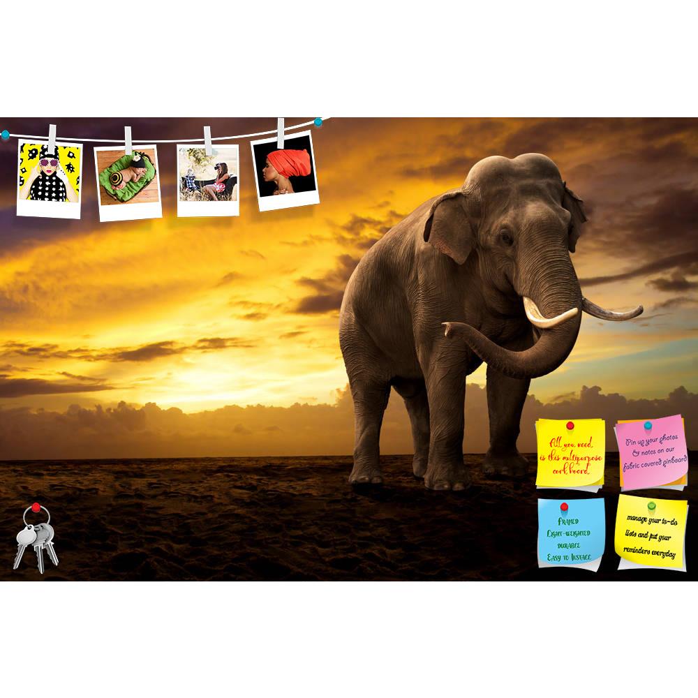 ArtzFolio Elephant Walking Outdoor On Sunset Printed Bulletin Board Notice Pin Board Soft Board | Frameless-Bulletin Boards Frameless-AZSAO14898513BLB_FL_L-Image Code 5001431 Vishnu Image Folio Pvt Ltd, IC 5001431, ArtzFolio, Bulletin Boards Frameless, Animals, Photography, elephant, walking, outdoor, on, sunset, printed, bulletin, board, notice, pin, soft, frameless, pin up board, push pin board, extra large cork board, big pin board, notice board, small bulletin board, cork board, wall notice board, giant
