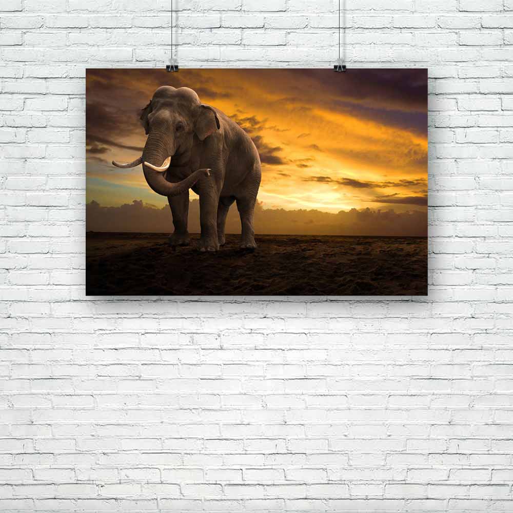 Elephant Walking Outdoor On Sunset Unframed Paper Poster-Paper Posters Unframed-POS_UN-IC 5001431 IC 5001431, African, Animals, Black and White, God Ram, Hinduism, Landscapes, Nature, Panorama, Scenic, Sunsets, White, Wildlife, elephant, walking, outdoor, on, sunset, unframed, paper, poster, elephants, thailand, africa, animal, beach, clouds, cutout, ear, front, view, horizon, landscape, large, mammal, one, outdoors, road, safari, skin, sky, standing, thai, trunk, whole, wild, artzfolio, posters, wall poste