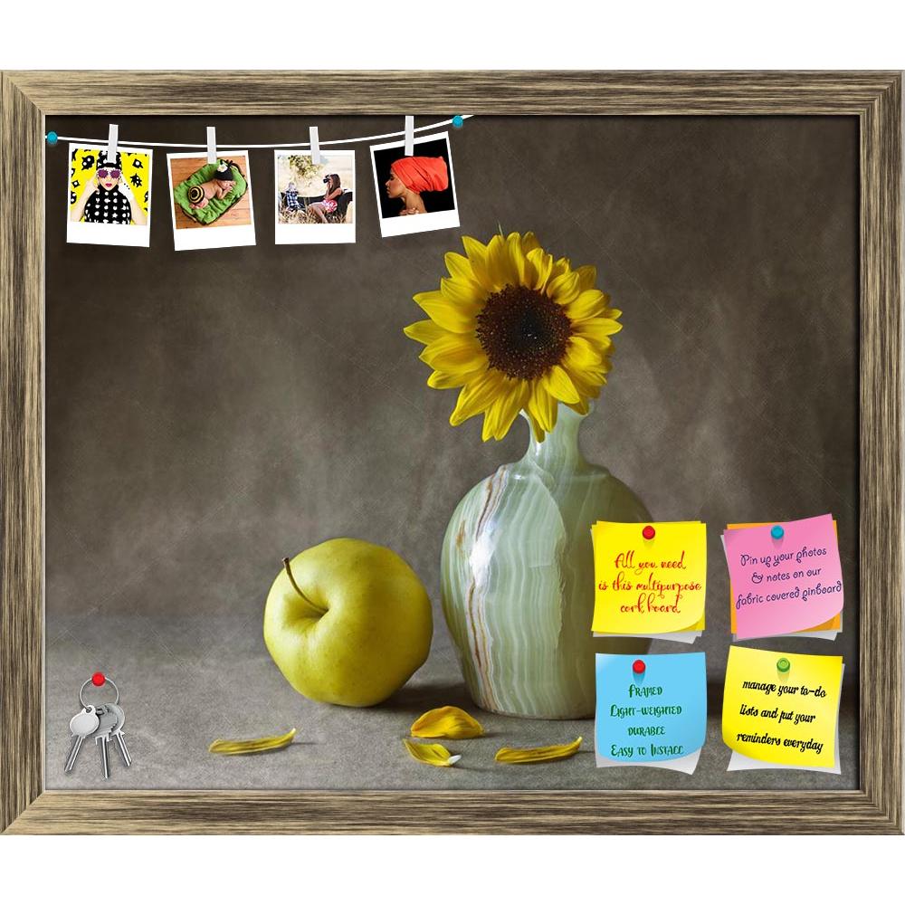 ArtzFolio Still Life With Sunflowers & Apples Printed Bulletin Board Notice Pin Board Soft Board | Framed-Bulletin Boards Framed-AZSAO14929062BLB_FR_L-Image Code 5001436 Vishnu Image Folio Pvt Ltd, IC 5001436, ArtzFolio, Bulletin Boards Framed, Floral, Food & Beverage, Still Life, Photography, still, life, with, sunflowers, apples, printed, bulletin, board, notice, pin, soft, framed, pin up board, push pin board, extra large cork board, big pin board, notice board, small bulletin board, cork board, wall not