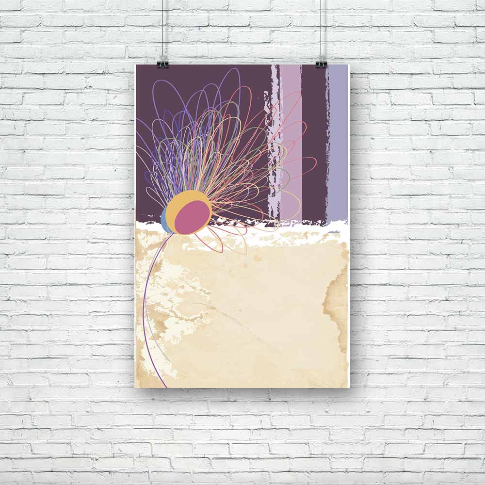Abstract Flower Design Unframed Paper Poster - Paper Posters Unframed - ArtzFolio.com