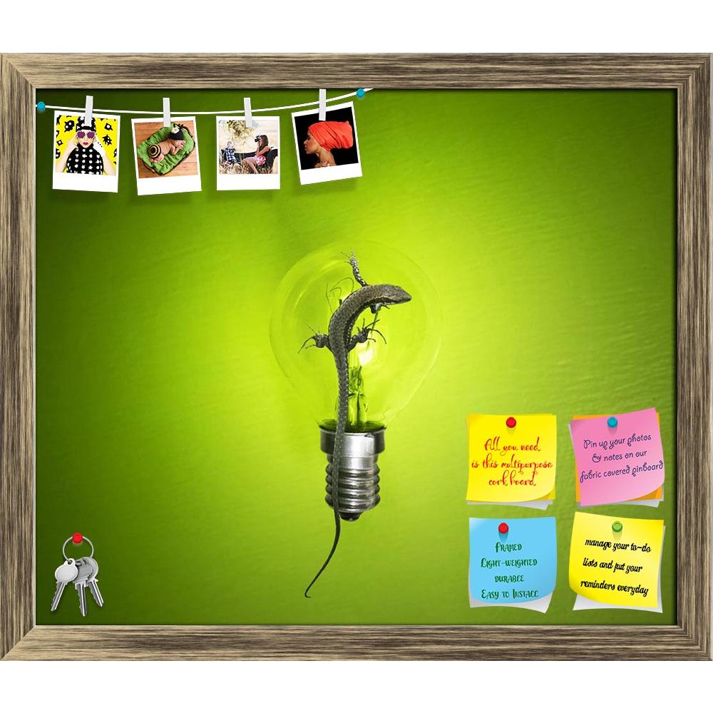 ArtzFolio Ecologic Lamp With A Lizard Printed Bulletin Board Notice Pin Board Soft Board | Framed-Bulletin Boards Framed-AZSAO14945273BLB_FR_L-Image Code 5001438 Vishnu Image Folio Pvt Ltd, IC 5001438, ArtzFolio, Bulletin Boards Framed, Conceptual, Digital Art, ecologic, lamp, with, a, lizard, printed, bulletin, board, notice, pin, soft, framed, picture, isolated, green, background, pin up board, push pin board, extra large cork board, big pin board, notice board, small bulletin board, cork board, wall noti