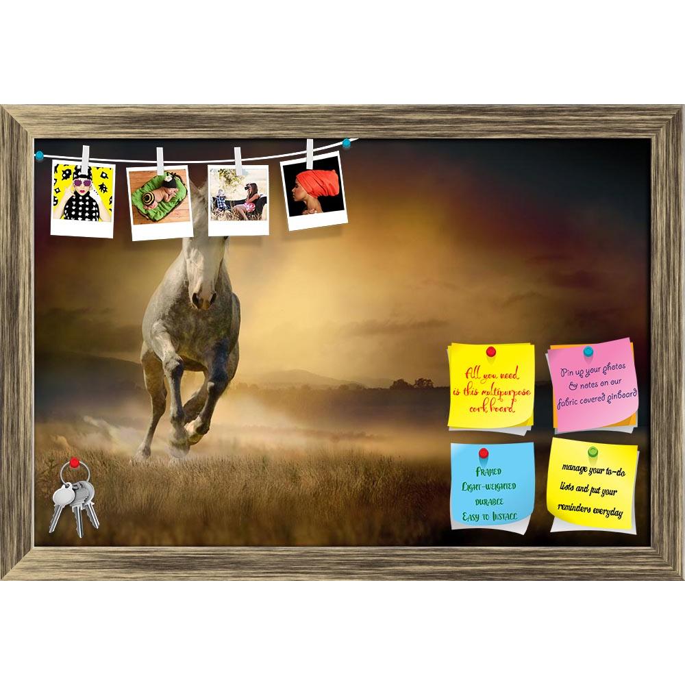 ArtzFolio White Horse In Sunset Printed Bulletin Board Notice Pin Board Soft Board | Framed-Bulletin Boards Framed-AZSAO14974024BLB_FR_L-Image Code 5001443 Vishnu Image Folio Pvt Ltd, IC 5001443, ArtzFolio, Bulletin Boards Framed, Animals, Photography, white, horse, in, sunset, printed, bulletin, board, notice, pin, soft, framed, pin up board, push pin board, extra large cork board, big pin board, notice board, small bulletin board, cork board, wall notice board, giant cork board, bulletin board, office not