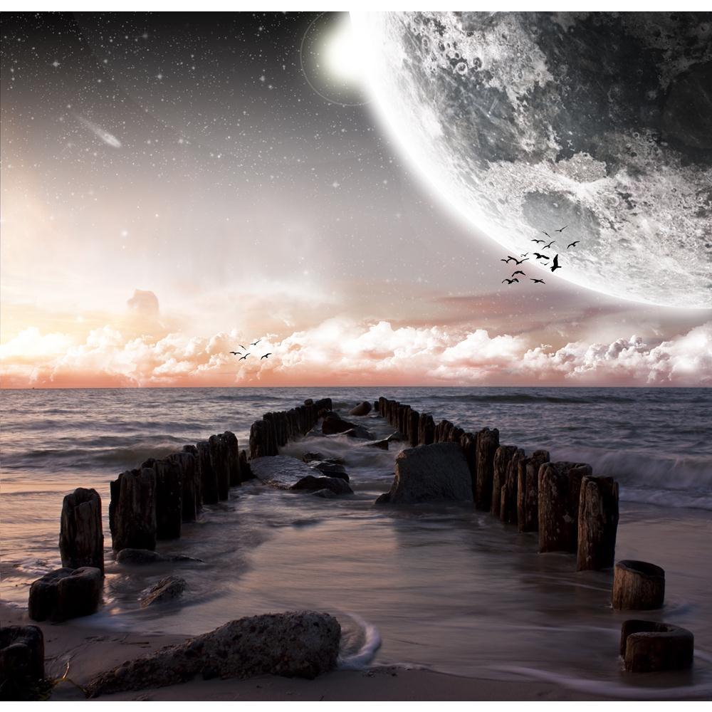 Planet Landscape View From A Beautiful Beach Canvas Painting Synthetic Frame-Paintings MDF Framing-AFF_FR-IC 5001444 IC 5001444, Astronomy, Birds, Cosmology, Fantasy, Illustrations, Landscapes, Scenic, Science Fiction, Space, Stars, Sunrises, Sunsets, planet, landscape, view, from, a, beautiful, beach, canvas, painting, synthetic, frame, paisaje, science, fiction, paysage, universe, alien, apocalypse, armageddon, atmosphere, avatar, background, bird, blue, cloud, earth, eclipse, effect, end, explore, explos