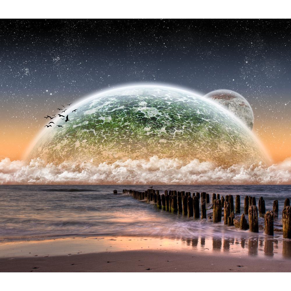 Planet Landscape View From A Beautiful Beach Canvas Painting Synthetic Frame-Paintings MDF Framing-AFF_FR-IC 5001445 IC 5001445, Astronomy, Birds, Cosmology, Fantasy, Illustrations, Landscapes, Scenic, Science Fiction, Space, Stars, Sunrises, Sunsets, planet, landscape, view, from, a, beautiful, beach, canvas, painting, synthetic, frame, world, alien, apocalypse, armageddon, atmosphere, avatar, background, bird, blue, cloud, earth, eclipse, effect, end, explore, explosion, fiction, galactic, galaxy, global,