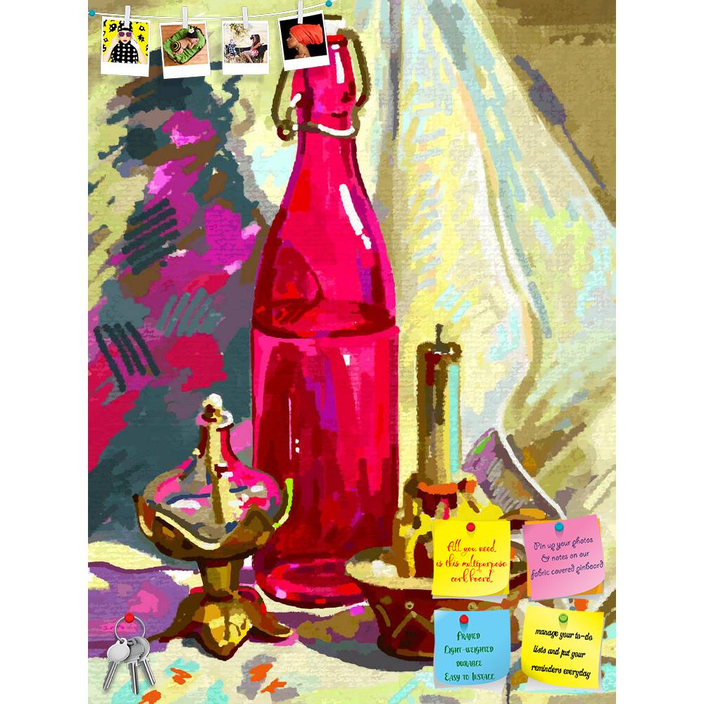 ArtzFolio Bottle Candle & Candlestick Printed Bulletin Board Notice Pin Board Soft Board | Frameless-Bulletin Boards Frameless-AZSAO15110531BLB_FL_L-Image Code 5001480 Vishnu Image Folio Pvt Ltd, IC 5001480, ArtzFolio, Bulletin Boards Frameless, Food & Beverage, Still Life, Fine Art Reprint, bottle, candle, candlestick, printed, bulletin, board, notice, pin, soft, frameless, original, digital, painting, still, life, pin up board, push pin board, extra large cork board, big pin board, notice board, small bul