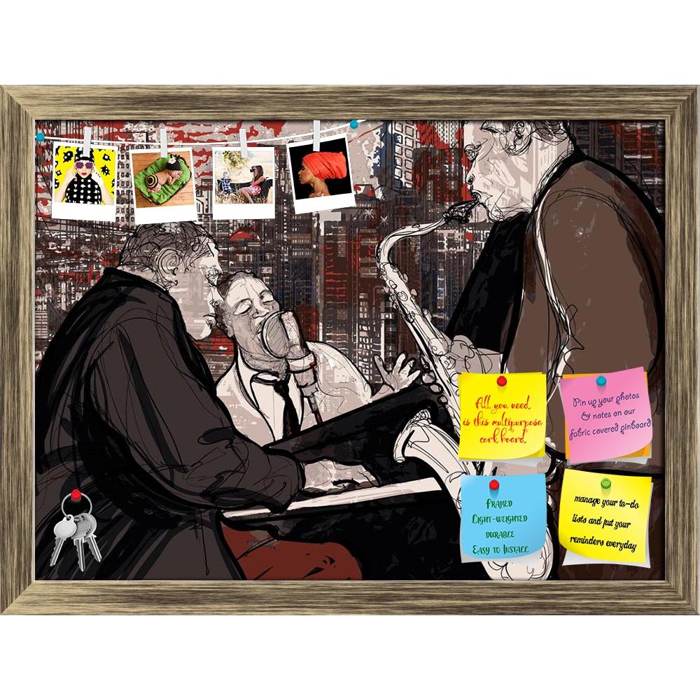 ArtzFolio Jazz Band D1 Printed Bulletin Board Notice Pin Board Soft Board | Framed-Bulletin Boards Framed-AZSAO15133352BLB_FR_L-Image Code 5001487 Vishnu Image Folio Pvt Ltd, IC 5001487, ArtzFolio, Bulletin Boards Framed, Music & Dance, Digital Art, jazz, band, d1, printed, bulletin, board, notice, pin, soft, framed, illustration, pin up board, push pin board, extra large cork board, big pin board, notice board, small bulletin board, cork board, wall notice board, giant cork board, bulletin board, office no