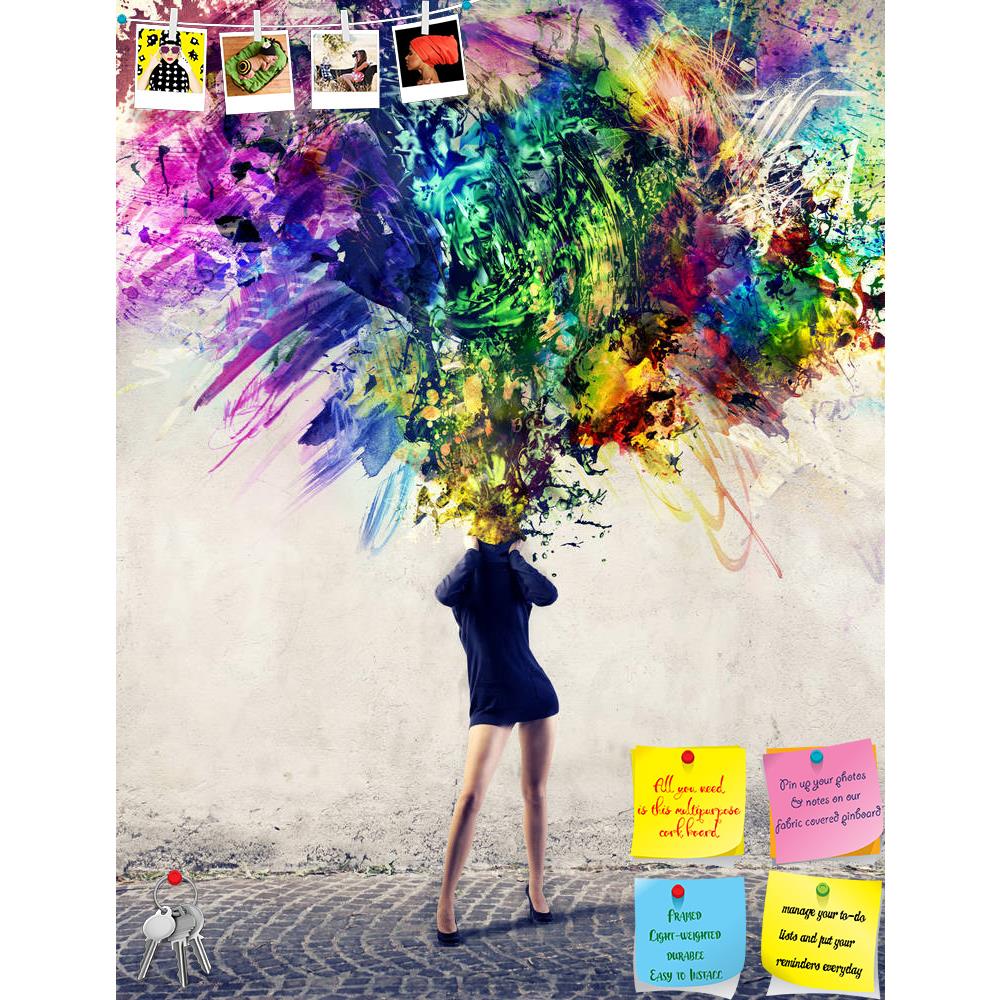 ArtzFolio Woman With Multitude Of Colors D2 Printed Bulletin Board Notice Pin Board Soft Board | Frameless-Bulletin Boards Frameless-AZSAO15166199BLB_FL_L-Image Code 5001493 Vishnu Image Folio Pvt Ltd, IC 5001493, ArtzFolio, Bulletin Boards Frameless, Conceptual, Figurative, Digital Art, woman, with, multitude, of, colors, d2, printed, bulletin, board, notice, pin, soft, frameless, allowing, escape, neck, colorful, paints, pin up board, push pin board, extra large cork board, big pin board, notice board, sm