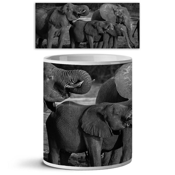 Elephants Ceramic Coffee Tea Mug Inside White-Coffee Mugs-MUG-IC 5001498 IC 5001498, African, Animals, Black, Black and White, Nature, Scenic, White, Wildlife, elephants, ceramic, coffee, tea, mug, inside, africa, animal, big, and, botswana, calf, drink, drinking, elephant, group, herd, large, mammal, outdoors, park, river, safari, thirsty, trunk, tusks, water, wild, young, artzfolio, coffee mugs, custom coffee mugs, promotional coffee mugs, printed cup, promotional coffee cups, personalized ceramic mugs, c