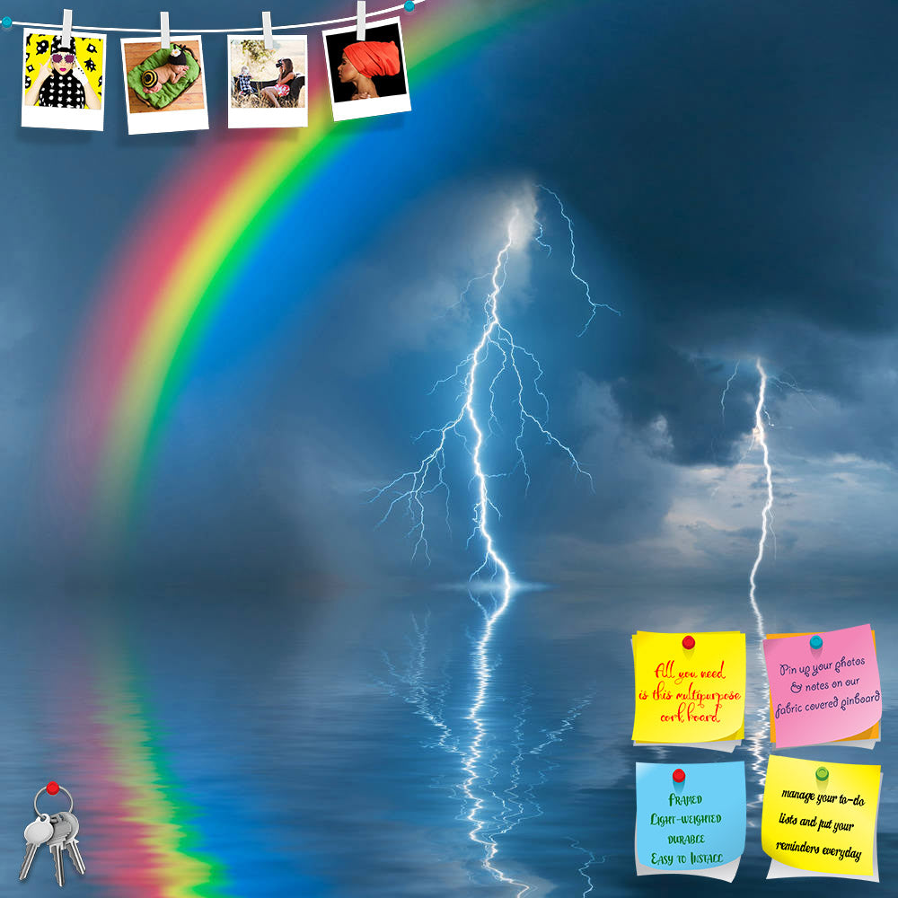 ArtzFolio Colorful Rainbow Over Water Printed Bulletin Board Notice Pin Board Soft Board | Frameless-Bulletin Boards Frameless-AZSAO15196478BLB_FL_L-Image Code 5001499 Vishnu Image Folio Pvt Ltd, IC 5001499, ArtzFolio, Bulletin Boards Frameless, Landscapes, Photography, colorful, rainbow, over, water, printed, bulletin, board, notice, pin, soft, frameless, thunderstorm, rain, lightning, background, bay, beautiful, beauty, blue, bright, cloud, color, dusk, evening, green, golden, horizon, landscape, light, m