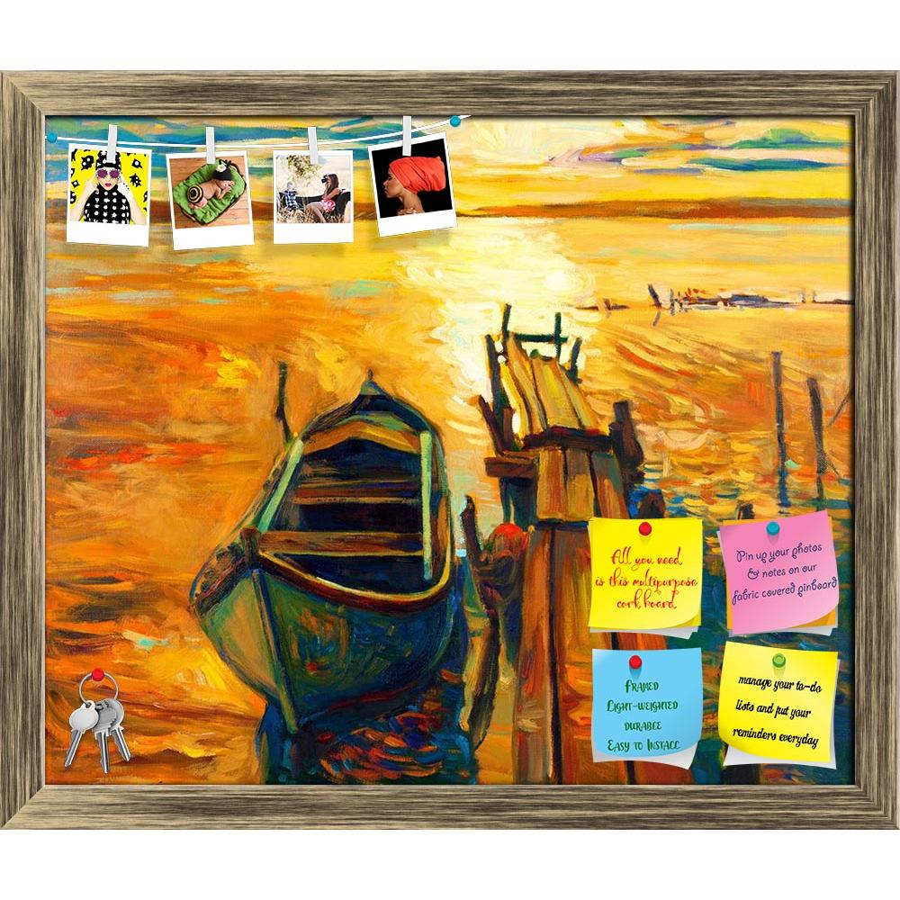ArtzFolio Artwork Of Boat & Jetty D1 Printed Bulletin Board Notice Pin Board Soft Board | Framed-Bulletin Boards Framed-AZSAO15199593BLB_FR_L-Image Code 5001502 Vishnu Image Folio Pvt Ltd, IC 5001502, ArtzFolio, Bulletin Boards Framed, Landscapes, Fine Art Reprint, artwork, of, boat, jetty, d1, printed, bulletin, board, notice, pin, soft, framed, original, oil, painting, jettypier, canvas.sunset, ocean.modern, impressionism, pin up board, push pin board, extra large cork board, big pin board, notice board, 