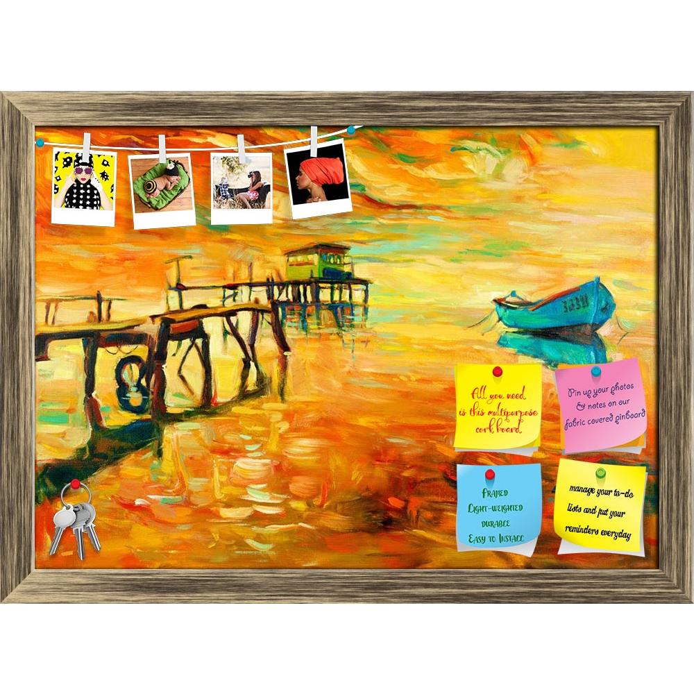 ArtzFolio Boat & Jetty D1 Printed Bulletin Board Notice Pin Board Soft Board | Framed-Bulletin Boards Framed-AZSAO15199598BLB_FR_L-Image Code 5001503 Vishnu Image Folio Pvt Ltd, IC 5001503, ArtzFolio, Bulletin Boards Framed, Landscapes, Fine Art Reprint, boat, jetty, d1, printed, bulletin, board, notice, pin, soft, framed, original, oil, painting, jettypier, canvassunset, over, oceanmodern, impressionism, pin up board, push pin board, extra large cork board, big pin board, notice board, small bulletin board