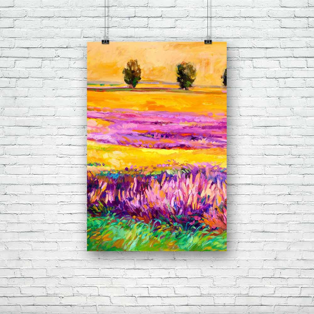 Lavender Fields D1 Unframed Paper Poster-Paper Posters Unframed-POS_UN-IC 5001504 IC 5001504, Abstract Expressionism, Abstracts, Art and Paintings, Botanical, Floral, Flowers, Illustrations, Impressionism, Japanese, Landscapes, Modern Art, Nature, Paintings, Rural, Scenic, Seasons, Semi Abstract, Signs, Signs and Symbols, lavender, fields, d1, unframed, paper, poster, oil, painting, abstract, landscape, acrylic, art, artistic, background, beautiful, blue, bright, brush, canvas, charming, color, colorful, co