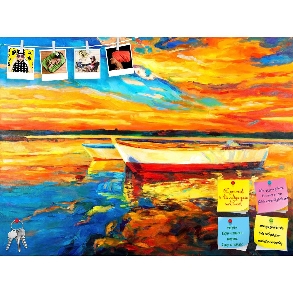 ArtzFolio Artwork Of Boat & Sea Printed Bulletin Board Notice Pin Board Soft Board | Frameless-Bulletin Boards Frameless-AZSAO15199608BLB_FL_L-Image Code 5001507 Vishnu Image Folio Pvt Ltd, IC 5001507, ArtzFolio, Bulletin Boards Frameless, Landscapes, Fine Art Reprint, artwork, of, boat, sea, printed, bulletin, board, notice, pin, soft, frameless, original, oil, painting, canvas.sunset, ocean.modern, impressionism, pin up board, push pin board, extra large cork board, big pin board, notice board, small bull
