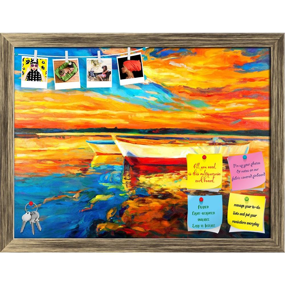 ArtzFolio Artwork Of Boat & Sea Printed Bulletin Board Notice Pin Board Soft Board | Framed-Bulletin Boards Framed-AZSAO15199608BLB_FR_L-Image Code 5001507 Vishnu Image Folio Pvt Ltd, IC 5001507, ArtzFolio, Bulletin Boards Framed, Landscapes, Fine Art Reprint, artwork, of, boat, sea, printed, bulletin, board, notice, pin, soft, framed, original, oil, painting, canvas.sunset, ocean.modern, impressionism, pin up board, push pin board, extra large cork board, big pin board, notice board, small bulletin board, 