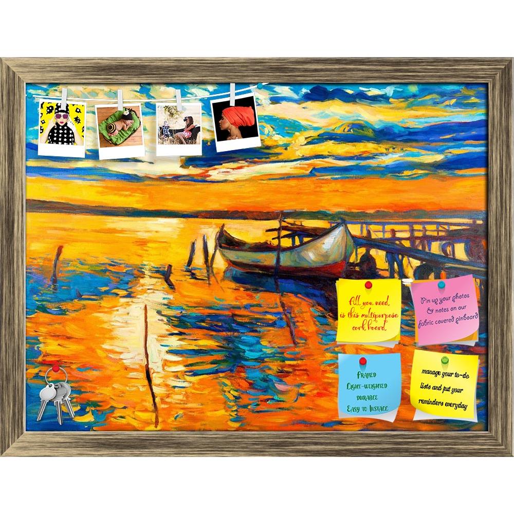 ArtzFolio Artwork Of Boat & Jetty D2 Printed Bulletin Board Notice Pin Board Soft Board | Framed-Bulletin Boards Framed-AZSAO15199609BLB_FR_L-Image Code 5001508 Vishnu Image Folio Pvt Ltd, IC 5001508, ArtzFolio, Bulletin Boards Framed, Landscapes, Fine Art Reprint, artwork, of, boat, jetty, d2, printed, bulletin, board, notice, pin, soft, framed, original, oil, painting, jettypier, canvas.sunset, ocean.modern, impressionism, pin up board, push pin board, extra large cork board, big pin board, notice board, 