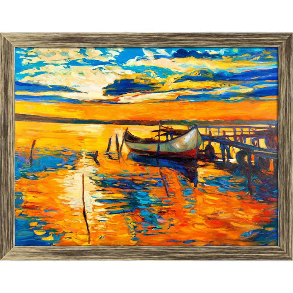 Pitaara Box Artwork Of Boat & Jetty D2 Canvas Painting Synthetic Frame-Paintings Synthetic Framing-PBART15199609AFF_FW_L-Image Code 5001508 Vishnu Image Folio Pvt Ltd, IC 5001508, Pitaara Box, Paintings Synthetic Framing, Landscapes, Fine Art Reprint, artwork, of, boat, jetty, d2, canvas, painting, synthetic, frame, original, oil, jettypier, canvas.sunset, ocean.modern, impressionism, framed canvas print, wall painting for living room with frame, canvas painting for living room, artzfolio, poster, framed ca