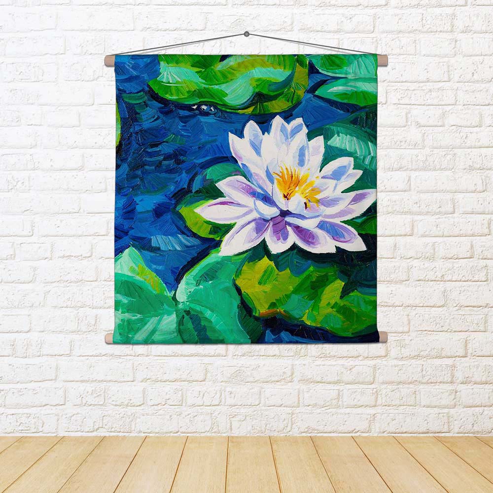 ArtzFolio Water Lily D1 Fabric Painting Tapestry Scroll Art Hanging-Scroll Art-AZART15209753TAP_L-Image Code 5001515 Vishnu Image Folio Pvt Ltd, IC 5001515, ArtzFolio, Scroll Art, Floral, Fine Art Reprint, water, lily, d1, fabric, painting, tapestry, scroll, art, hanging, original, oil, beautiful, lilynymphaeaceae, canvasmodern, impressionism, tapestries, room tapestry, hanging tapestry, huge tapestry, amazonbasics, tapestry cloth, fabric wall hanging, unique tapestries, wall tapestry, small tapestry, tapes
