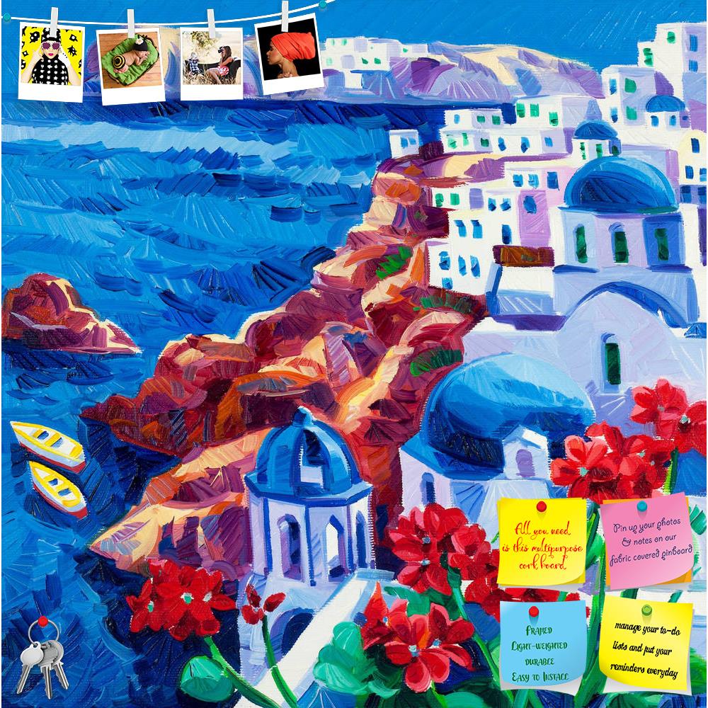 ArtzFolio Blue Churches & White Houses At Santorini Island D1 Printed Bulletin Board Notice Pin Board Soft Board | Frameless-Bulletin Boards Frameless-AZSAO15209754BLB_FL_L-Image Code 5001516 Vishnu Image Folio Pvt Ltd, IC 5001516, ArtzFolio, Bulletin Boards Frameless, Landscapes, Fine Art Reprint, blue, churches, white, houses, at, santorini, island, d1, printed, bulletin, board, notice, pin, soft, frameless, original, oil, painting, showing, oia, village, sea, view, greece.modern, impressionism, pin up bo