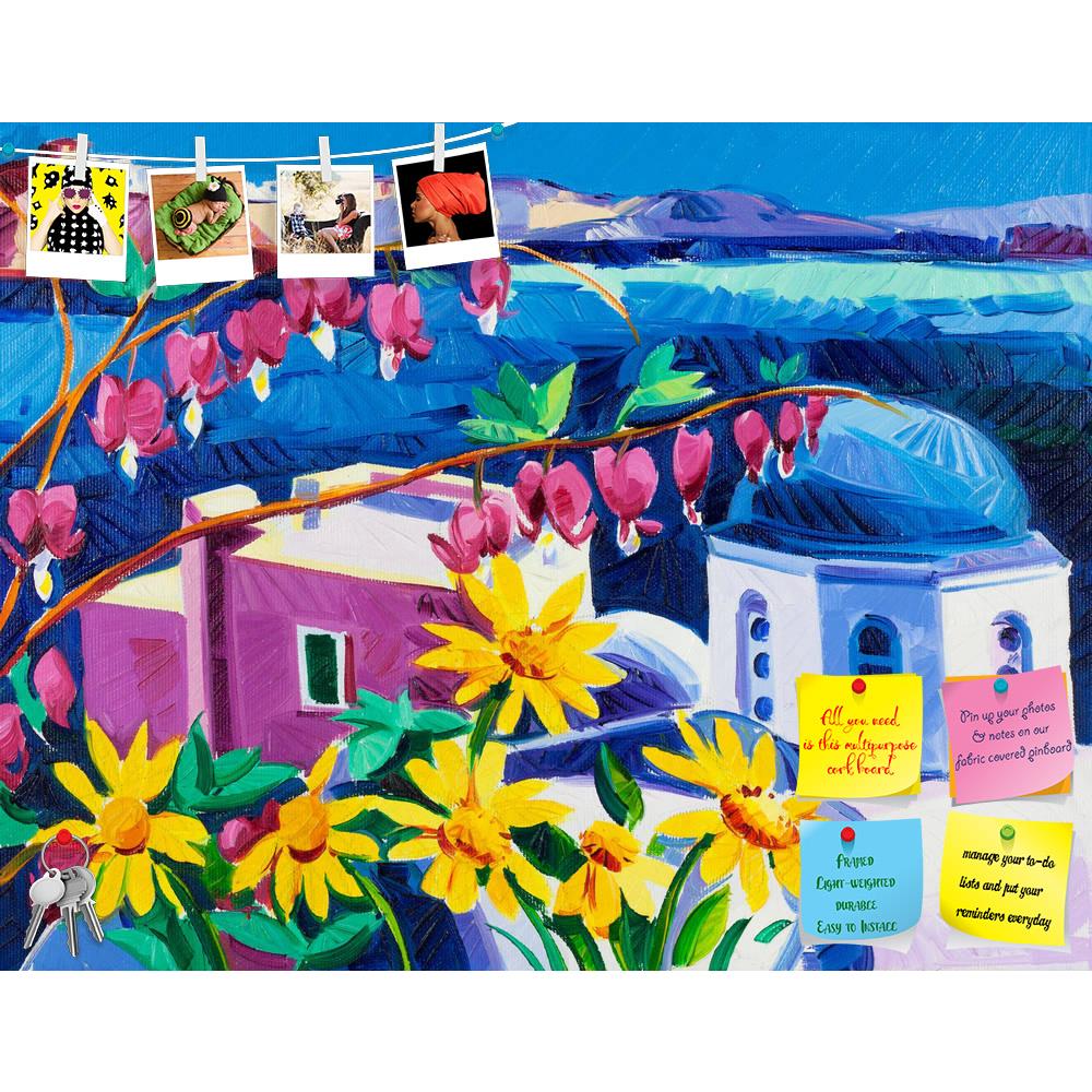 ArtzFolio Blue Churches & White Houses At Santorini Island D2 Printed Bulletin Board Notice Pin Board Soft Board | Frameless-Bulletin Boards Frameless-AZSAO15209762BLB_FL_L-Image Code 5001519 Vishnu Image Folio Pvt Ltd, IC 5001519, ArtzFolio, Bulletin Boards Frameless, Landscapes, Places, Fine Art Reprint, blue, churches, white, houses, at, santorini, island, d2, printed, bulletin, board, notice, pin, soft, frameless, original, oil, painting, showing, oia, village, sea, view, greece.modern, impressionism, p