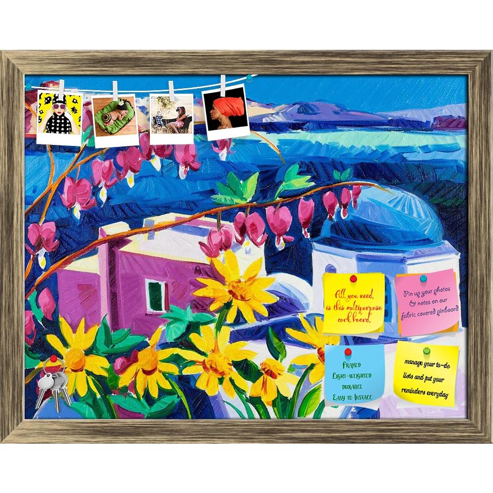 ArtzFolio Blue Churches & White Houses At Santorini Island D2 Printed Bulletin Board Notice Pin Board Soft Board | Framed-Bulletin Boards Framed-AZSAO15209762BLB_FR_L-Image Code 5001519 Vishnu Image Folio Pvt Ltd, IC 5001519, ArtzFolio, Bulletin Boards Framed, Landscapes, Places, Fine Art Reprint, blue, churches, white, houses, at, santorini, island, d2, printed, bulletin, board, notice, pin, soft, framed, original, oil, painting, showing, oia, village, sea, view, greece.modern, impressionism, pin up board,