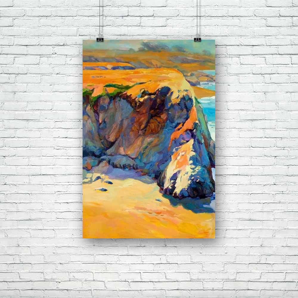 Ocean Coast & Cliffs Unframed Paper Poster-Paper Posters Unframed-POS_UN-IC 5001521 IC 5001521, Art and Paintings, Automobiles, Illustrations, Impressionism, Landscapes, Modern Art, Nature, Paintings, Scenic, Seasons, Sunrises, Sunsets, Transportation, Travel, Tropical, Vehicles, ocean, coast, cliffs, unframed, paper, poster, oil, painting, seascape, landscape, art, artist, artwork, background, bay, beach, beautiful, brush, calm, canvas, clouds, color, dark, dawn, daylight, gold, golden, horizon, illustrati