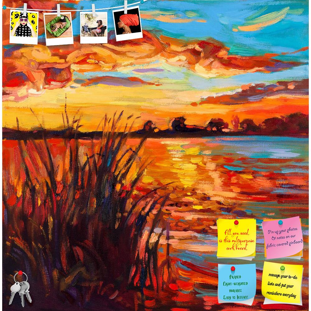 ArtzFolio Beautiful Lake Sunset Landscape D1 Printed Bulletin Board Notice Pin Board Soft Board | Frameless-Bulletin Boards Frameless-AZSAO15209766BLB_FL_L-Image Code 5001522 Vishnu Image Folio Pvt Ltd, IC 5001522, ArtzFolio, Bulletin Boards Frameless, Landscapes, Fine Art Reprint, beautiful, lake, sunset, landscape, d1, printed, bulletin, board, notice, pin, soft, frameless, original, oil, painting, showing, lake,sunset, landscape.fernrush,sky, clouds, modern, impressionism, pin up board, push pin board, e