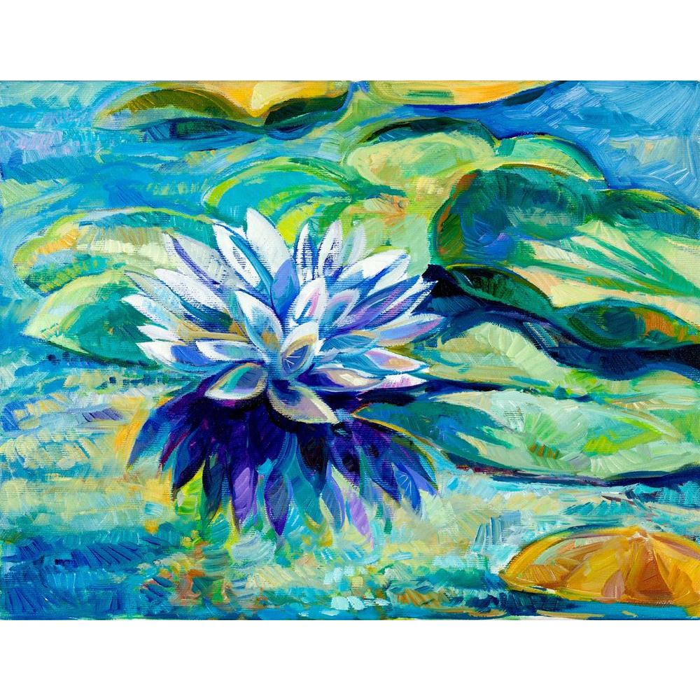 Water Lily Canvas Painting Synthetic Frame-Paintings MDF Framing-AFF_FR-IC 5001526 IC 5001526, Abstract Expressionism, Abstracts, Art and Paintings, Black and White, Botanical, Drawing, Floral, Flowers, Illustrations, Impressionism, Love, Modern Art, Nature, Paintings, Patterns, Romance, Scenic, Semi Abstract, Signs, Signs and Symbols, Tropical, Watercolour, White, water, lily, canvas, painting, synthetic, frame, oil, lotus, flower, watercolor, abstract, aquatic, art, background, beautiful, beauty, bloom, b
