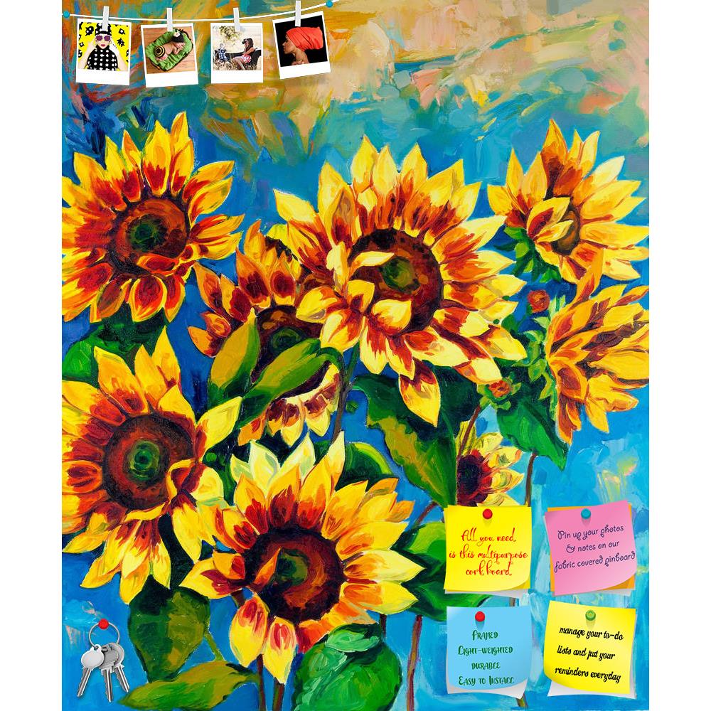 ArtzFolio Sunflowers D2 Printed Bulletin Board Notice Pin Board Soft Board | Frameless-Bulletin Boards Frameless-AZSAO15209795BLB_FL_L-Image Code 5001529 Vishnu Image Folio Pvt Ltd, IC 5001529, ArtzFolio, Bulletin Boards Frameless, Floral, Fine Art Reprint, sunflowers, d2, printed, bulletin, board, notice, pin, soft, frameless, original, oil, painting, canvas.modern, impressionism, pin up board, push pin board, extra large cork board, big pin board, notice board, small bulletin board, cork board, wall notic