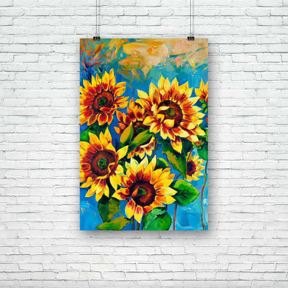 Sunflowers D2 Unframed Paper Poster-Paper Posters Unframed-POS_UN-IC 5001529 IC 5001529, Abstract Expressionism, Abstracts, Ancient, Art and Paintings, Botanical, Culture, Drawing, Ethnic, Floral, Flowers, Historical, Illustrations, Impressionism, Medieval, Modern Art, Nature, Paintings, Patterns, Retro, Scenic, Semi Abstract, Signs, Signs and Symbols, Traditional, Tribal, Vintage, World Culture, sunflowers, d2, unframed, paper, poster, oil, painting, sunflower, art, abstract, agriculture, artistic, artwork
