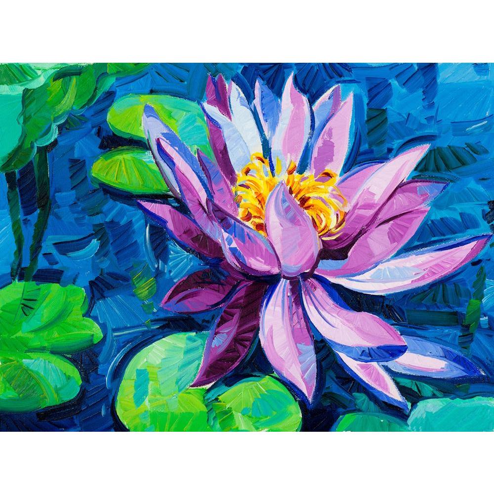 Beautiful Water Lily Canvas Painting Synthetic Frame-Paintings MDF Framing-AFF_FR-IC 5001530 IC 5001530, Abstract Expressionism, Abstracts, Art and Paintings, Black and White, Botanical, Drawing, Floral, Flowers, Illustrations, Impressionism, Love, Modern Art, Nature, Paintings, Patterns, Romance, Scenic, Semi Abstract, Signs, Signs and Symbols, Tropical, Watercolour, White, beautiful, water, lily, canvas, painting, synthetic, frame, oil, lotus, abstract, aquatic, art, background, beauty, bloom, blooming, b