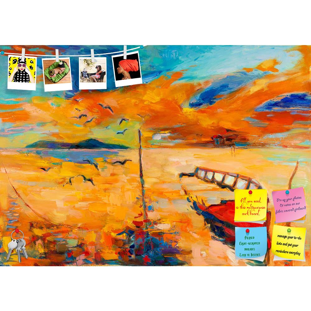 ArtzFolio Boat & Sea Printed Bulletin Board Notice Pin Board Soft Board | Frameless-Bulletin Boards Frameless-AZSAO15209802BLB_FL_L-Image Code 5001532 Vishnu Image Folio Pvt Ltd, IC 5001532, ArtzFolio, Bulletin Boards Frameless, Landscapes, Fine Art Reprint, boat, sea, printed, bulletin, board, notice, pin, soft, frameless, original, oil, painting, canvas.sunset, ocean.modern, impressionism, pin up board, push pin board, extra large cork board, big pin board, notice board, small bulletin board, cork board, 