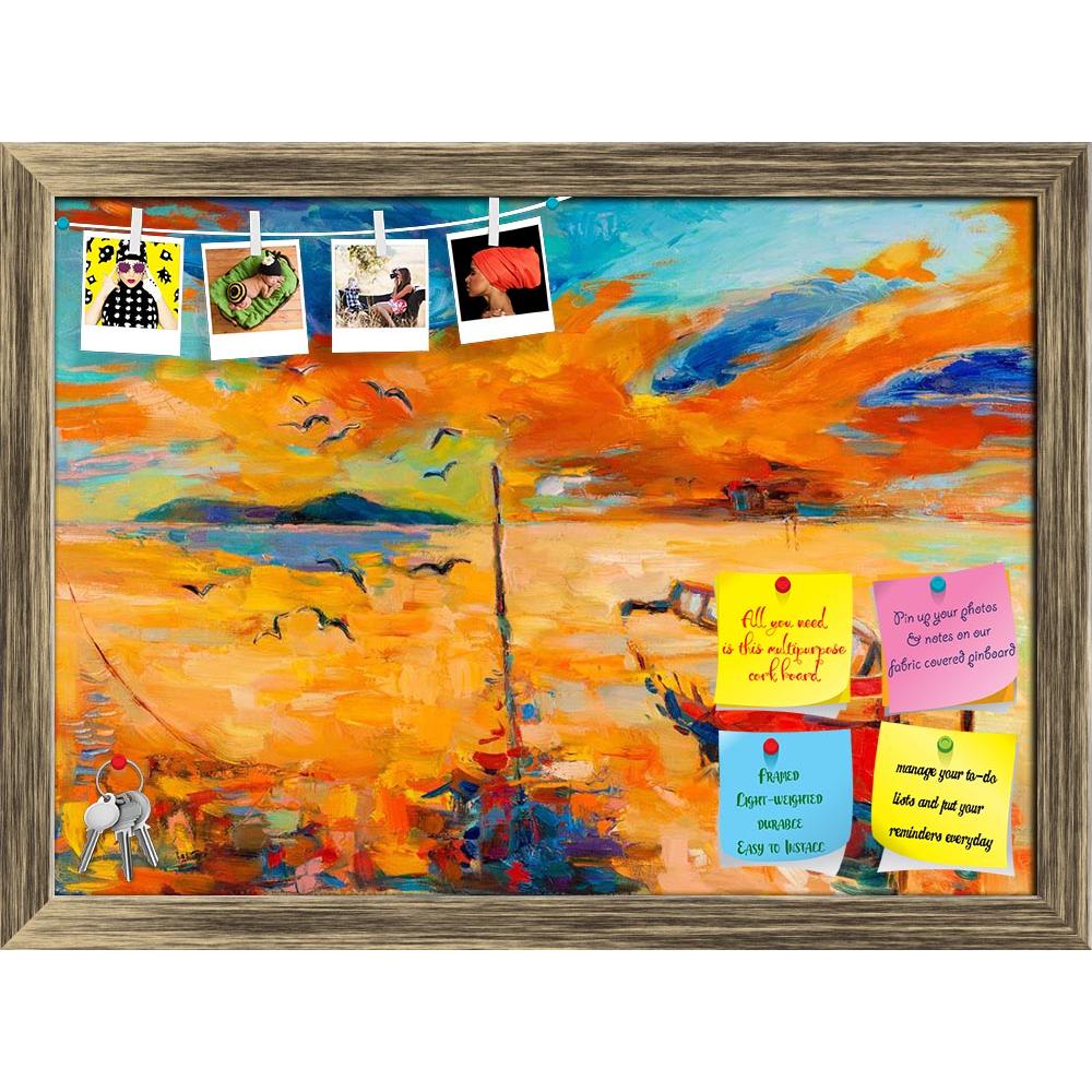 ArtzFolio Boat & Sea Printed Bulletin Board Notice Pin Board Soft Board | Framed-Bulletin Boards Framed-AZSAO15209802BLB_FR_L-Image Code 5001532 Vishnu Image Folio Pvt Ltd, IC 5001532, ArtzFolio, Bulletin Boards Framed, Landscapes, Fine Art Reprint, boat, sea, printed, bulletin, board, notice, pin, soft, framed, original, oil, painting, canvas.sunset, ocean.modern, impressionism, pin up board, push pin board, extra large cork board, big pin board, notice board, small bulletin board, cork board, wall notice 