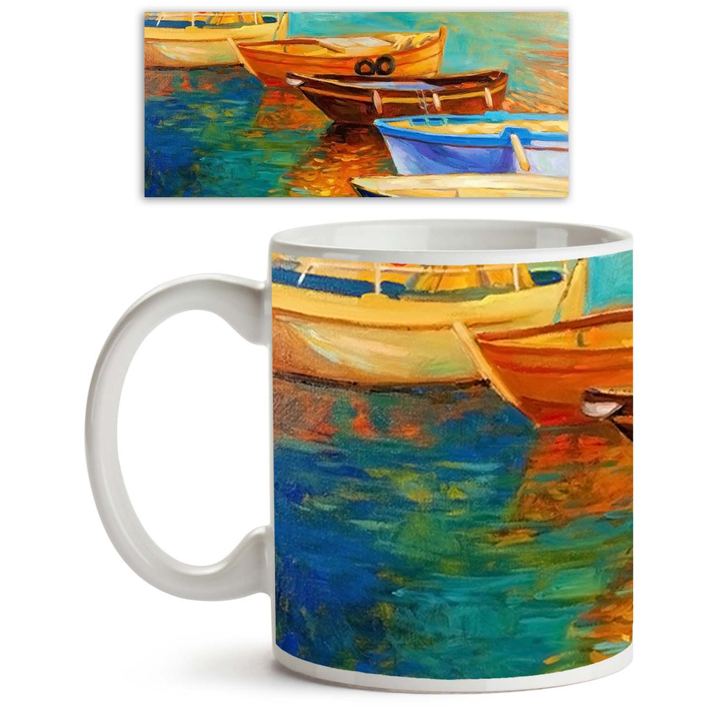 ArtzFolio Boats & Sea D1 Ceramic Coffee Tea Mug Inside White-Coffee Mugs-AZKIT15209807MUG_L-Image Code 5001534 Vishnu Image Folio Pvt Ltd, IC 5001534, ArtzFolio, Coffee Mugs, Landscapes, Fine Art Reprint, boats, sea, d1, ceramic, coffee, tea, mug, inside, white, original, oil, painting, canvas.sunset, ocean.modern, impressionism, coffee mugs with logo, promotional mugs, bulk coffee mug, office mugs, amazonbasics, custom coffee mugs, custom ceramic mugs, 11ounce ceramic coffee mug, coffee cup gift, tea mug, 