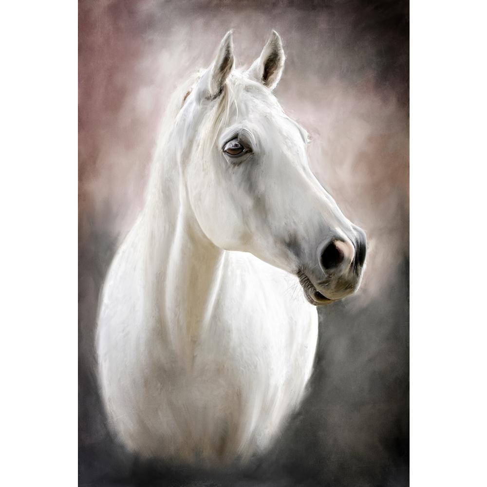 Portrait Of A White Horse Canvas Painting Synthetic Frame-Paintings MDF Framing-AFF_FR-IC 5001569 IC 5001569, Animals, Art and Paintings, Black and White, Individuals, Paintings, Portraits, Rural, White, portrait, of, a, horse, canvas, painting, synthetic, frame, oil, head, horses, animal, brushed, farm, outdoor, picture, stylized, artzfolio, wall decor for living room, wall frames for living room, frames for living room, wall art, canvas painting, wall frame, scenery, panting, paintings for living room, fr
