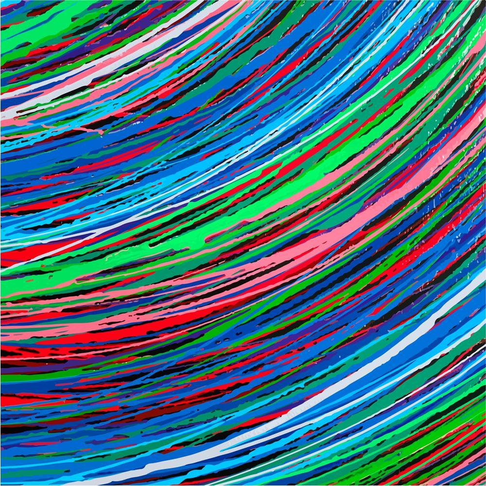 Abstract Stripe Paint Canvas Painting Synthetic Frame - Paintings MDF Framing - ArtzFolio.com