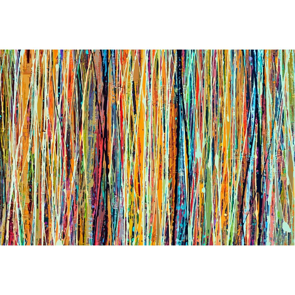 Abstract Stripe Paint Canvas Painting Synthetic Frame - Paintings MDF Framing - ArtzFolio.com