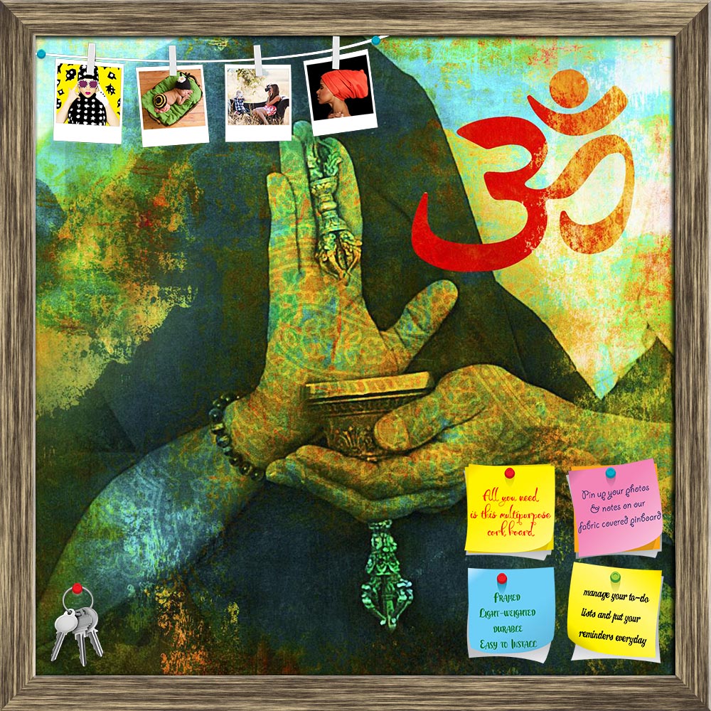ArtzFolio Om Sign With Buddhist Hands Printed Bulletin Board Notice Pin Board Soft Board | Framed-Bulletin Boards Framed-AZSAO15512638BLB_FR_L-Image Code 5001590 Vishnu Image Folio Pvt Ltd, IC 5001590, ArtzFolio, Bulletin Boards Framed, Religious, Traditional, Photography, om, sign, with, buddhist, hands, printed, bulletin, board, notice, pin, soft, framed, pin up board, push pin board, extra large cork board, big pin board, notice board, small bulletin board, cork board, wall notice board, giant cork board