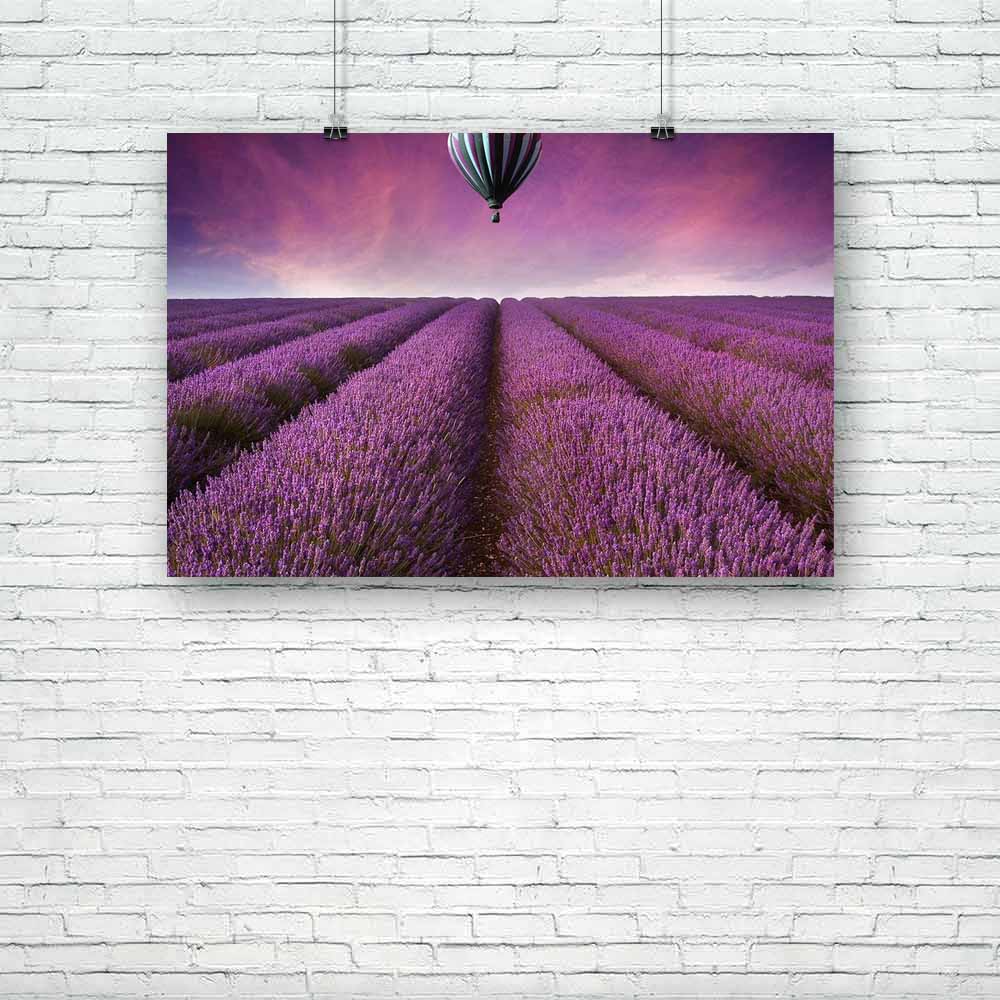 Landscape With Hot Air Balloon Unframed Paper Poster-Paper Posters Unframed-POS_UN-IC 5001594 IC 5001594, Landscapes, Nature, Scenic, Sunsets, landscape, with, hot, air, balloon, unframed, paper, poster, lavender, field, fields, paisaje, oil, aromatherapy, beautiful, beauty, clouds, color, colorful, crop, dusk, essential, evening, flight, flying, golden, growth, harvest, herbaceous, leisure, lines, mauve, natural, peaceful, perennial, purple, relaxing, shrub, sky, summer, sundown, sunset, vibrant, violet, v