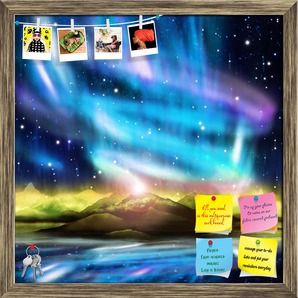 ArtzFolio Northern Lights Aurora Borealis D2 Printed Bulletin Board Notice Pin Board Soft Board | Framed-Bulletin Boards Framed-AZSAO15524592BLB_FR_L-Image Code 5001597 Vishnu Image Folio Pvt Ltd, IC 5001597, ArtzFolio, Bulletin Boards Framed, Landscapes, Places, Digital Art, northern, lights, aurora, borealis, d2, printed, bulletin, board, notice, pin, soft, framed, dramatic, landscape, adventure, aesthetic, alaska, astronomy, atmosphere, black, clear, clouds, dance, dark, discharge, dream, fairytale, fiel