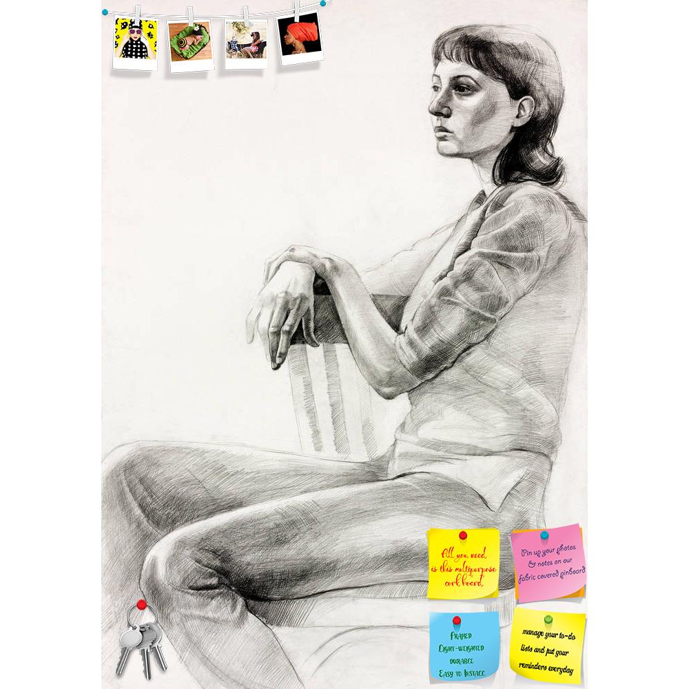 ArtzFolio Woman Sitting In A Chair D2 Printed Bulletin Board Notice Pin Board Soft Board | Frameless-Bulletin Boards Frameless-AZSAO15529961BLB_FL_L-Image Code 5001603 Vishnu Image Folio Pvt Ltd, IC 5001603, ArtzFolio, Bulletin Boards Frameless, Portraits, Fine Art Reprint, woman, sitting, in, a, chair, d2, printed, bulletin, board, notice, pin, soft, frameless, original, pastel, drawing, charcoal, hand, drawn, painting, working, sketch, chair.free, composition, pin up board, push pin board, extra large cor