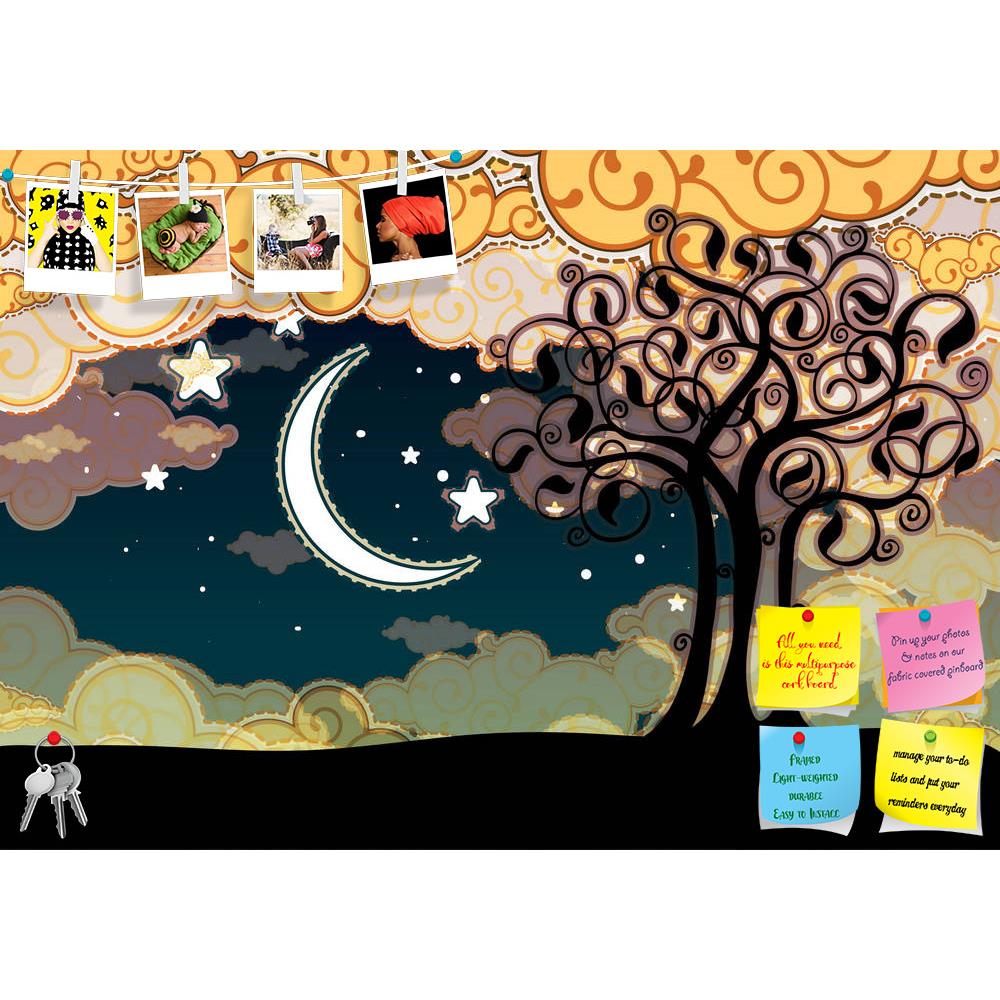 ArtzFolio Cartoon Style Landscape With Tree & Moon Printed Bulletin Board Notice Pin Board Soft Board | Frameless-Bulletin Boards Frameless-AZSAO15642576BLB_FL_L-Image Code 5001631 Vishnu Image Folio Pvt Ltd, IC 5001631, ArtzFolio, Bulletin Boards Frameless, Kids, Landscapes, Digital Art, cartoon, style, landscape, with, tree, moon, printed, bulletin, board, notice, pin, soft, frameless, pin up board, push pin board, extra large cork board, big pin board, notice board, small bulletin board, cork board, wall
