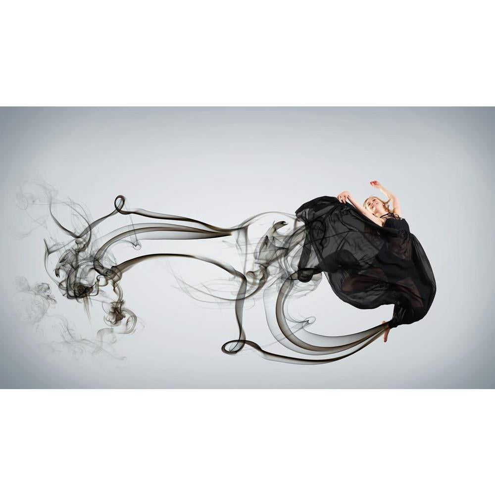 Dancer With Black Smoke Curles Around Her Canvas Painting Synthetic Frame-Paintings MDF Framing-AFF_FR-IC 5001638 IC 5001638, Art and Paintings, Black, Black and White, Culture, Dance, Ethnic, Fashion, Modern Art, Music and Dance, Traditional, Tribal, World Culture, dancer, with, smoke, curles, around, her, canvas, painting, synthetic, frame, abilities, acrobat, action, active, agility, art, artist, attractive, balance, ballerina, ballet, beautiful, beauty, behavior, body, classical, color, cool, elegance, 