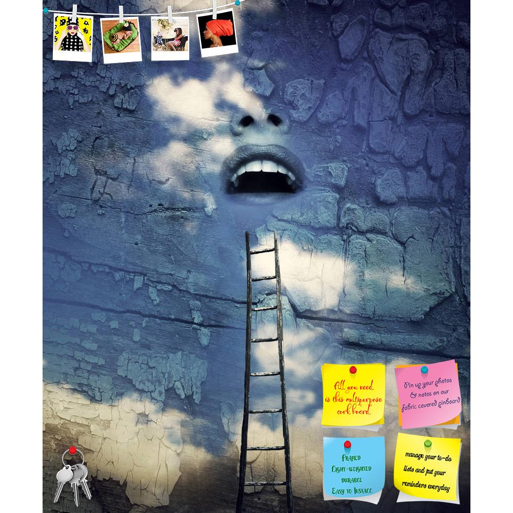 ArtzFolio Human Open Mouth In The Sky With A Wooden Ladder Printed Bulletin Board Notice Pin Board Soft Board | Frameless-Bulletin Boards Frameless-AZSAO15701068BLB_FL_L-Image Code 5001641 Vishnu Image Folio Pvt Ltd, IC 5001641, ArtzFolio, Bulletin Boards Frameless, Conceptual, Digital Art, human, open, mouth, in, the, sky, with, a, wooden, ladder, printed, bulletin, board, notice, pin, soft, frameless, fantasy, surrealistic, imagine, above, pin up board, push pin board, extra large cork board, big pin boar