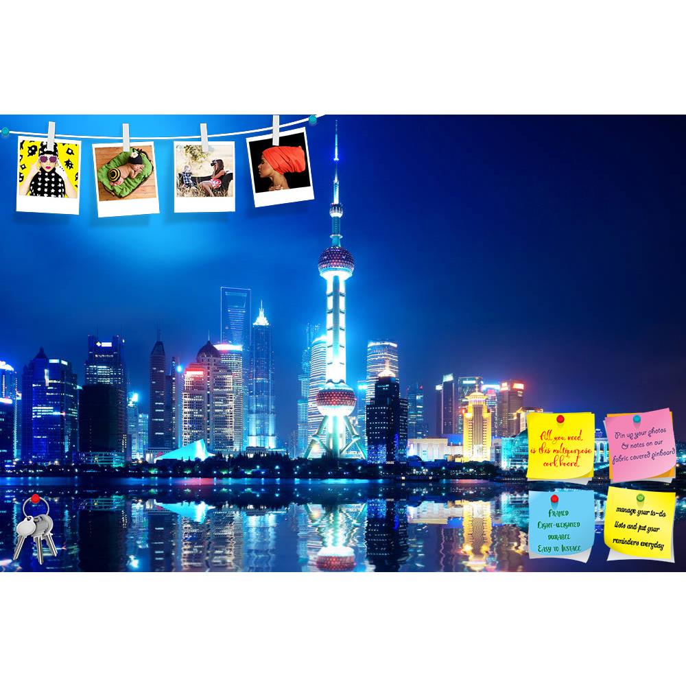 ArtzFolio Night Shanghai Skyline With Reflection, China Printed Bulletin Board Notice Pin Board Soft Board | Frameless-Bulletin Boards Frameless-AZSAO15734358BLB_FL_L-Image Code 5001646 Vishnu Image Folio Pvt Ltd, IC 5001646, ArtzFolio, Bulletin Boards Frameless, Places, Photography, night, shanghai, skyline, with, reflection, china, printed, bulletin, board, notice, pin, soft, frameless, beautiful, modern, city, abstract, architecture, asia, background, building, business, center, chinese, cityscape, color