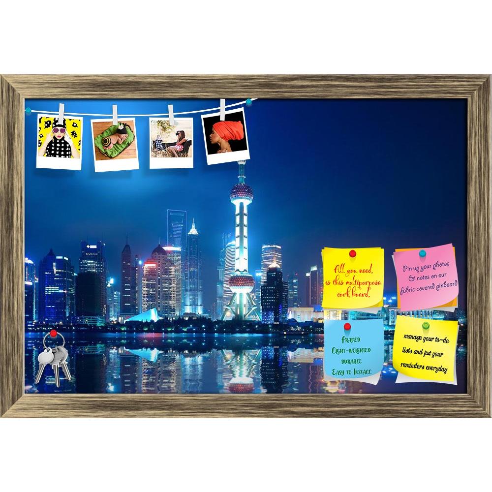 ArtzFolio Night Shanghai Skyline With Reflection, China Printed Bulletin Board Notice Pin Board Soft Board | Framed-Bulletin Boards Framed-AZSAO15734358BLB_FR_L-Image Code 5001646 Vishnu Image Folio Pvt Ltd, IC 5001646, ArtzFolio, Bulletin Boards Framed, Places, Photography, night, shanghai, skyline, with, reflection, china, printed, bulletin, board, notice, pin, soft, framed, beautiful, modern, city, abstract, architecture, asia, background, building, business, center, chinese, cityscape, colorful, commerc