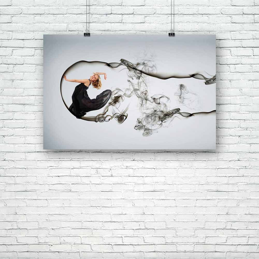 Dancer With Black Smoke D3 Unframed Paper Poster-Paper Posters Unframed-POS_UN-IC 5001652 IC 5001652, Art and Paintings, Black, Black and White, Culture, Dance, Ethnic, Fashion, Modern Art, Music and Dance, Traditional, Tribal, World Culture, dancer, with, smoke, d3, unframed, paper, poster, abilities, acrobat, action, active, agility, art, artist, attractive, balance, ballerina, ballet, beautiful, beauty, behavior, body, classical, color, cool, elegance, exercise, female, flexibility, flying, girl, grace, 