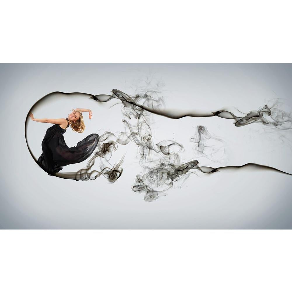 Dancer With Black Smoke Curles Around Her Canvas Painting Synthetic Frame-Paintings MDF Framing-AFF_FR-IC 5001652 IC 5001652, Art and Paintings, Black, Black and White, Culture, Dance, Ethnic, Fashion, Modern Art, Music and Dance, Traditional, Tribal, World Culture, dancer, with, smoke, curles, around, her, canvas, painting, synthetic, frame, abilities, acrobat, action, active, agility, art, artist, attractive, balance, ballerina, ballet, beautiful, beauty, behavior, body, classical, color, cool, elegance, 