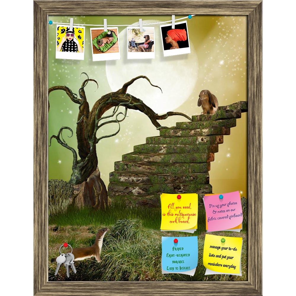 ArtzFolio Fantasy Garden With Tree Stairway & Rabbit Printed Bulletin Board Notice Pin Board Soft Board | Framed-Bulletin Boards Framed-AZSAO15816104BLB_FR_L-Image Code 5001660 Vishnu Image Folio Pvt Ltd, IC 5001660, ArtzFolio, Bulletin Boards Framed, Fantasy, Kids, Landscapes, Digital Art, garden, with, tree, stairway, rabbit, printed, bulletin, board, notice, pin, soft, framed, pin up board, push pin board, extra large cork board, big pin board, notice board, small bulletin board, cork board, wall notice 