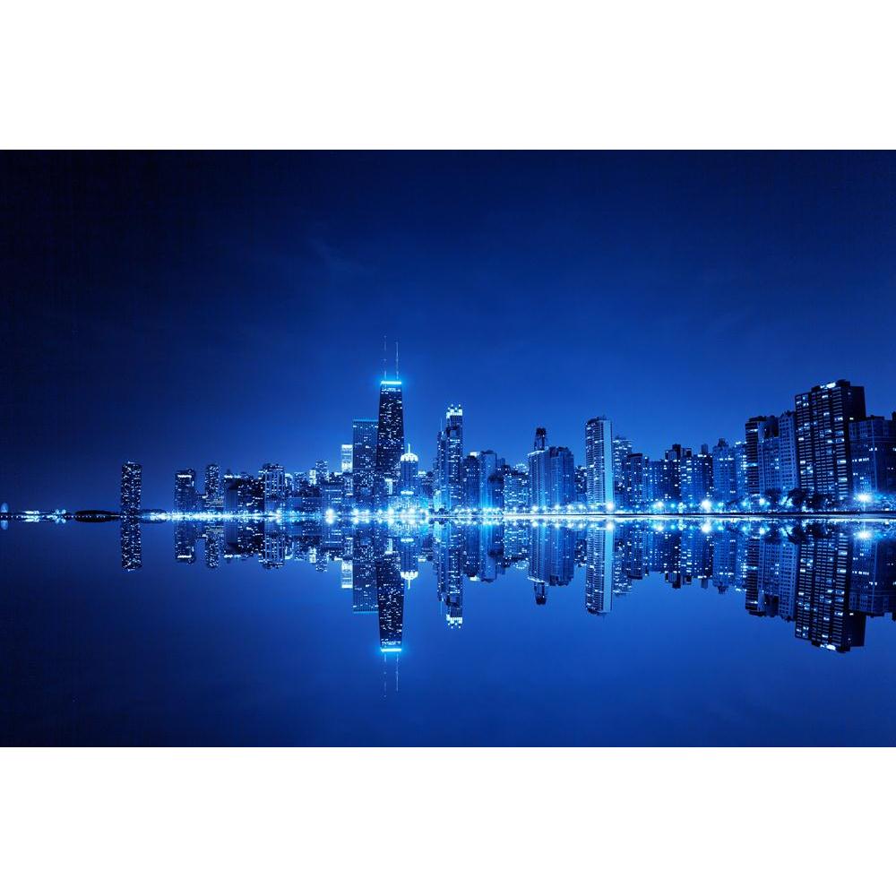 Night View of Financial District Chicago, USA Canvas Painting Synthetic Frame-Paintings MDF Framing-AFF_FR-IC 5001668 IC 5001668, American, Architecture, Business, Cities, City Views, Landmarks, Modern Art, Places, Skylines, Urban, night, view, of, financial, district, chicago, usa, canvas, painting, synthetic, frame, skyline, city, cityscape, at, luxury, lifestyle, banking, blue, buildings, built, commercial, concept, corporate, dark, downtown, dramatic, dusk, economy, estate, exterior, famous, finance, fr